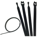 Electriduct Hook and Loop Wrap 24" Cable Ties- 25pcs- Black CT-VW-24-25-BK